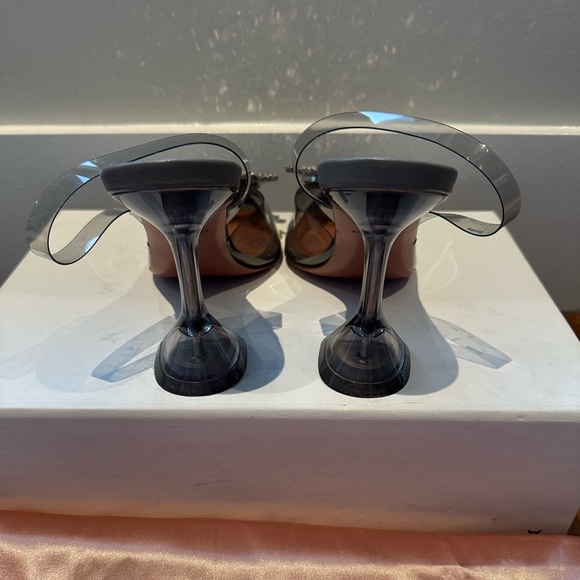 Amina Muaddi Begum PVC Slingback Size 36 - Light Grey - Picture 4 of 6